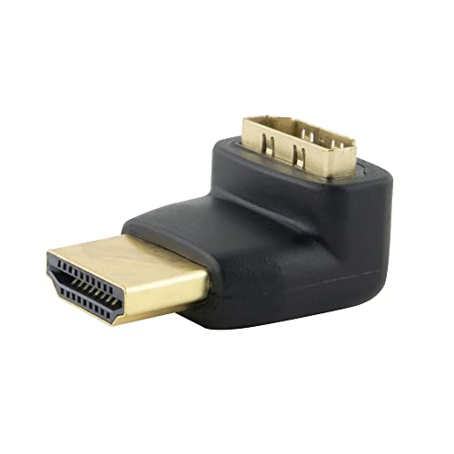 SeKi HDMI Winkel Adapter 270° Grand abgewinkelt - HDMI Stecker zu HDMI Buchse - 4K 3D 1080p Full HD; vergoldete Kontakte; Winkeladapter; Winkelstecker von SeKi