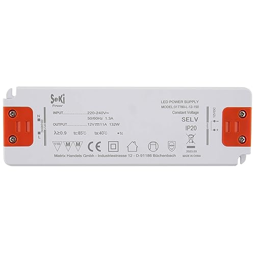 SeKi LED-Netzteil L-150-12 - 12V - 11,0A - 132W; LED Treiber - Transformator - Netzteil - Driver - Trafo von SeKi