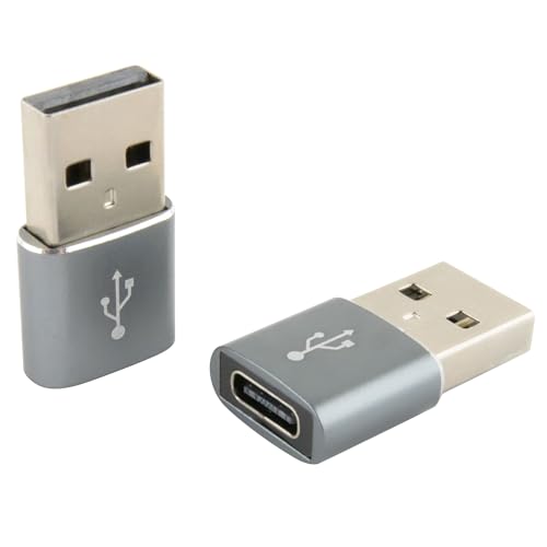 SeKi USB C Adapter, USB-C Buchse auf USB A Stecker, 2er Pack, Ladegerät Adapter für passend für iPhone 12 13 14 15 Pro Max, Ipad 10 11 Mini Air 5, Apple Watch 7 8 9, Galaxy S21 S22 S23 S24 A54 Plus von SeKi