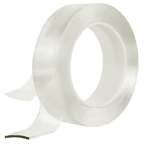 SeKi doppelseitiges Nano Klebeband 3cm x 3 Meter transparent, Nano Tape spurlos entfernbar, wiederverwendbares Klebeband, wasserfest - Multifunktional - Rutschfest - Waschbar von SeKi