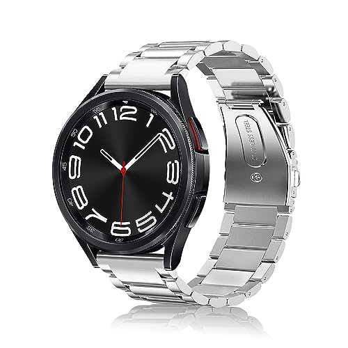 SeNool 20mm Armband für Samsung Galaxy Watch 7 / Galaxy Watch 6 40mm 44mm, Metall Ersatzarmband Uhrenarmband für Samsung Galaxy Watch FE 40mm / Galaxy Watch 6 Classic 43mm 47mm - Silber SeNool 20mm Armband für Samsung Galaxy Watch 7 / Galaxy Watch 6 40mm 44mm, Metall Ersatzarmband Uhrenarmband für Samsung Galaxy Watch FE 40mm / Galaxy Watch 6 Classic 43mm 47mm - Silber von SeNool