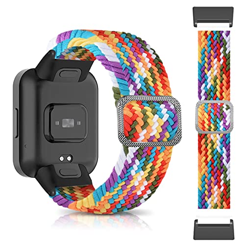 SeNool Armband Kompatibel mit Xiaomi Redmi Watch 2 Lite, Geflochtenes Verstellbares Elastisches Nylon Sport Ersatzband [Weiches, Atmungsaktives], Uhrenarmband für Redmi Watch 2 Lite - Regenbogen von SeNool