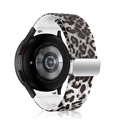 SeNool Armband für Samsung Galaxy Watch 6 Classic (43mm 47mm)/Galaxy Watch 6 (40mm 44mm), Silikon Ersatzband Wasserdicht Magnet Uhrenarmband für Samsung Galaxy Watch 5 (40mm 44mm) (Klar) von SeNool