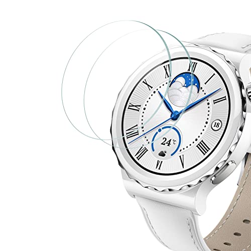 SeNool Glasfolie Schutzfolie Kompatibel mit Huawei Watch GT 3 Pro 43mm [2 Stück], [9H Härte, Anti-Kratzen, Anti-Öl, Anti-Bläschen] Displayschutzfolie für Huawei Watch GT 3 Pro 43mm von SeNool
