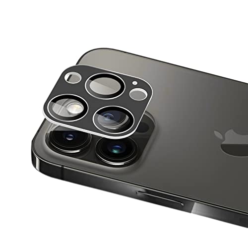 SeNool Kameralinsen Schutzfolie Kompatibel mit iPhone 13 Pro/13 Pro Max, [Panzer Schutz Glas Aluminiumlegierung Protector Hülle] Linse Objektivschutz Kompatibel mit iPhone 13 Pro/13 Pro Max - Schwarz von SeNool