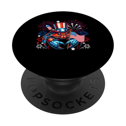 Krabbe 4. Juli US-Flagge Feuerwerk Meerestier patriotisch PopSockets Klebender PopGrip Krabbe 4. Juli US-Flagge Feuerwerk Meerestier patriotisch PopSockets Klebender PopGrip von Sea Animal 4th Of July Costume