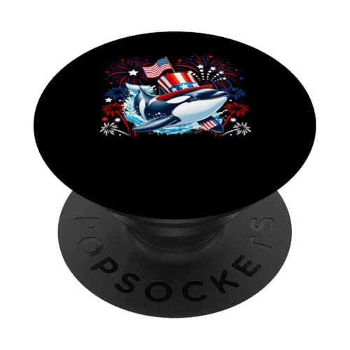 Orca 4. Juli US-Flagge Feuerwerk Meerestier Patriotisches Team PopSockets Klebender PopGrip Orca 4. Juli US-Flagge Feuerwerk Meerestier Patriotisches Team PopSockets Klebender PopGrip von Sea Animal 4th Of July Costume