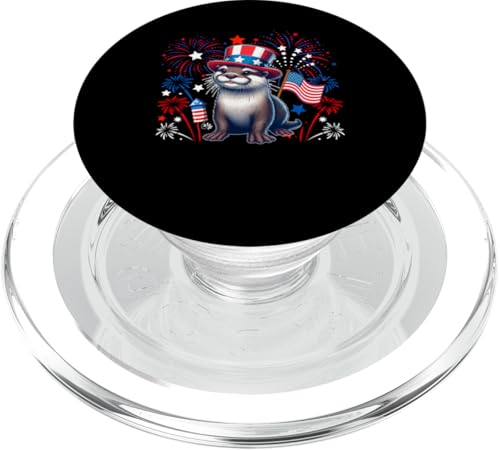 Otter 4. Juli US-Flagge Feuerwerk Meerestier Patriotisches Team PopSockets PopGrip für MagSafe Otter 4. Juli US-Flagge Feuerwerk Meerestier Patriotisches Team PopSockets PopGrip für MagSafe von Sea Animal 4th Of July Costume