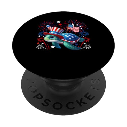 Schildkröte 4. Juli US-Flagge Feuerwerk Meerestier Patriotisches Team PopSockets Klebender PopGrip Schildkröte 4. Juli US-Flagge Feuerwerk Meerestier Patriotisches Team PopSockets Klebender PopGrip von Sea Animal 4th Of July Costume