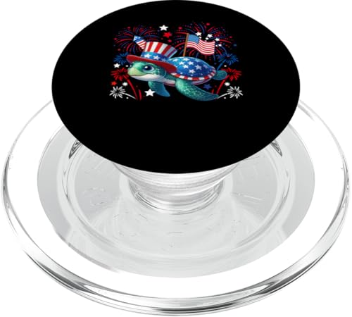 Schildkröte 4. Juli US-Flagge Feuerwerk Meerestier Patriotisches Team PopSockets PopGrip für MagSafe Schildkröte 4. Juli US-Flagge Feuerwerk Meerestier Patriotisches Team PopSockets PopGrip für MagSafe von Sea Animal 4th Of July Costume