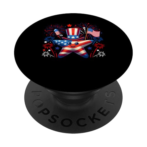 Seestern 4. Juli US-Flagge Feuerwerk Meerestier patriotisch PopSockets Klebender PopGrip Seestern 4. Juli US-Flagge Feuerwerk Meerestier patriotisch PopSockets Klebender PopGrip von Sea Animal 4th Of July Costume