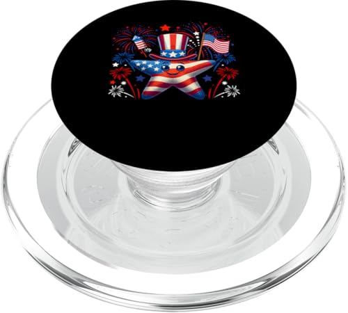 Seestern 4. Juli US-Flagge Feuerwerk Meerestier patriotisch PopSockets PopGrip für MagSafe Seestern 4. Juli US-Flagge Feuerwerk Meerestier patriotisch PopSockets PopGrip für MagSafe von Sea Animal 4th Of July Costume
