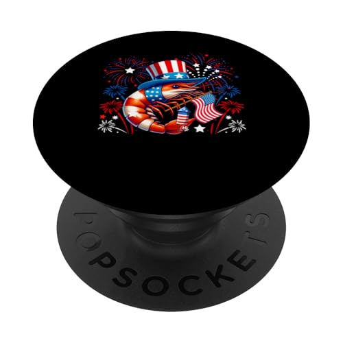 Shrimp 4. Juli US-Flagge Feuerwerk Meerestier Patriotisches Team PopSockets Klebender PopGrip Shrimp 4. Juli US-Flagge Feuerwerk Meerestier Patriotisches Team PopSockets Klebender PopGrip von Sea Animal 4th Of July Costume