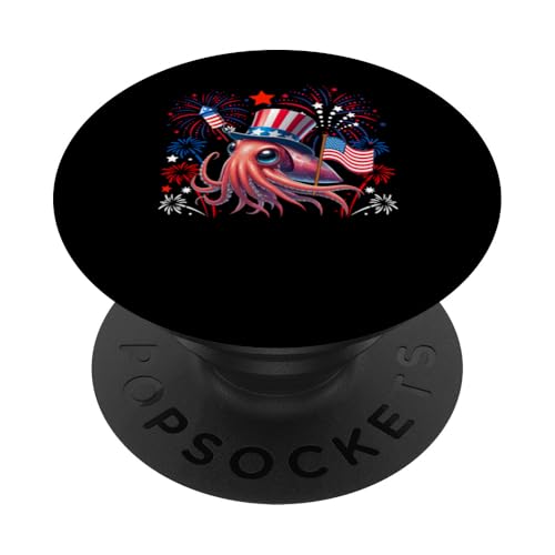 Tintenfisch 4. Juli US-Flagge Feuerwerk Meerestier Patriotisches Team PopSockets Klebender PopGrip Tintenfisch 4. Juli US-Flagge Feuerwerk Meerestier Patriotisches Team PopSockets Klebender PopGrip von Sea Animal 4th Of July Costume