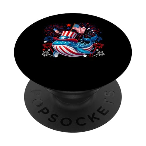 Wal 4. Juli US-Flagge Feuerwerk Meerestier Patriotisches Team PopSockets Klebender PopGrip Wal 4. Juli US-Flagge Feuerwerk Meerestier Patriotisches Team PopSockets Klebender PopGrip von Sea Animal 4th Of July Costume