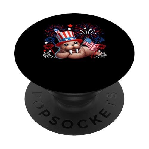 Walross 4. Juli US-Flagge Feuerwerk Meerestier Patriotisches Team PopSockets Klebender PopGrip Walross 4. Juli US-Flagge Feuerwerk Meerestier Patriotisches Team PopSockets Klebender PopGrip von Sea Animal 4th Of July Costume