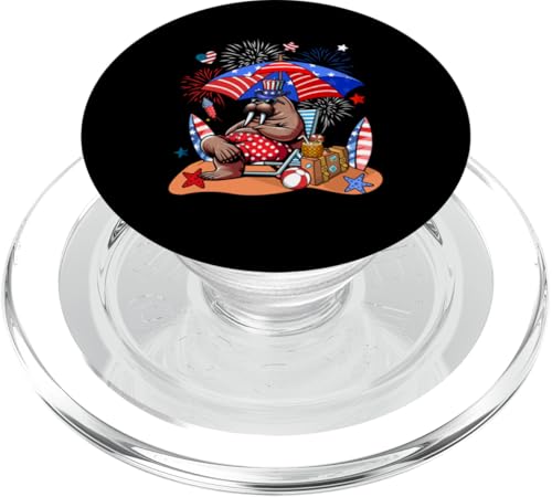 Walrus Sonnenbrille Relaxing On Beach 4. Juli US-Flagge PopSockets PopGrip für MagSafe Walrus Sonnenbrille Relaxing On Beach 4. Juli US-Flagge PopSockets PopGrip für MagSafe von Sea Animal 4th Of July Costume