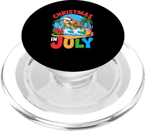 Christmas In July Santa Turtle On Beach Sea Animal Lover PopSockets PopGrip für MagSafe Christmas In July Santa Turtle On Beach Sea Animal Lover PopSockets PopGrip für MagSafe von Sea Animal Vacations Costume