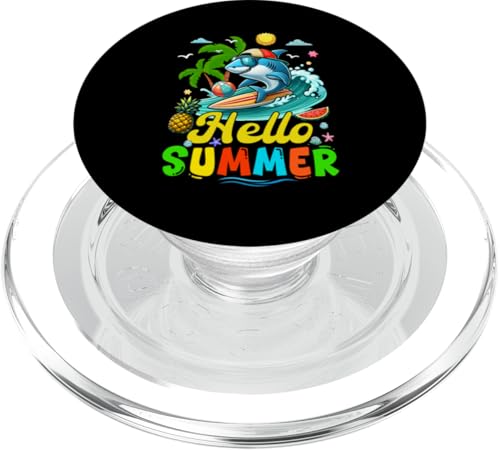 Summer Vacation Costume Shark Sunglasses Surfing Colorful PopSockets PopGrip für MagSafe Summer Vacation Costume Shark Sunglasses Surfing Colorful PopSockets PopGrip für MagSafe von Sea Animal Vacations Costume