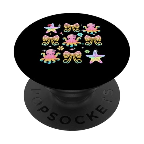 Three Colorful Octopuses Bow Ties Costume Girls Women Kids PopSockets Klebender PopGrip Three Colorful Octopuses Bow Ties Costume Girls Women Kids PopSockets Klebender PopGrip von Sea Animal Vacations Costume