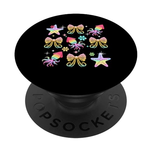 Three Colorful Squids Bow Ties Costume Girls Women Kids PopSockets Klebender PopGrip Three Colorful Squids Bow Ties Costume Girls Women Kids PopSockets Klebender PopGrip von Sea Animal Vacations Costume