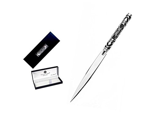 Brieföffner in Geschenkbox für Herren – mittelalterliches keltisches Design von Sea Gems