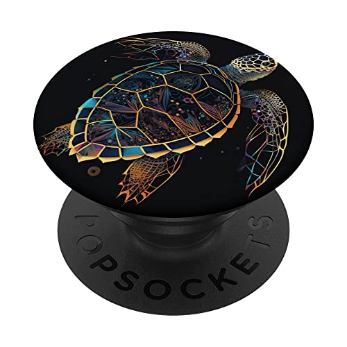 Meeresschildkröte im Ozean, Meeresschildkröte PopSockets Klebender PopGrip von Sea Turtles in Ocean for Turtle Lover