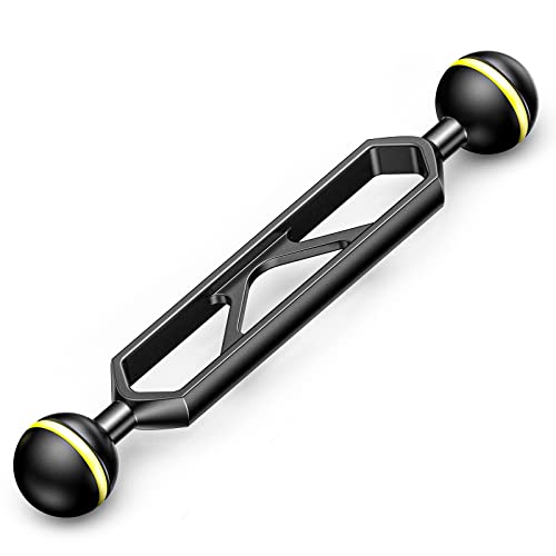 Sea frogs 6"/15.3cm Aluminium Double one inch Ball arm for Connecting Strobe/Video Light to Underwater Tray/Handle von Sea frogs