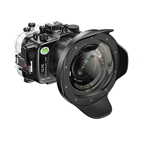 Sea frogs Unterwasser Kameragehäuse kompatibel mit Sony A7C 16-35MM f4 IPX8 40m/130ft Maximale Tauchtiefe Wasserdichtes Kameragehäuse für Tauchen, Surfen, Rudern, Skifahren von Sea frogs
