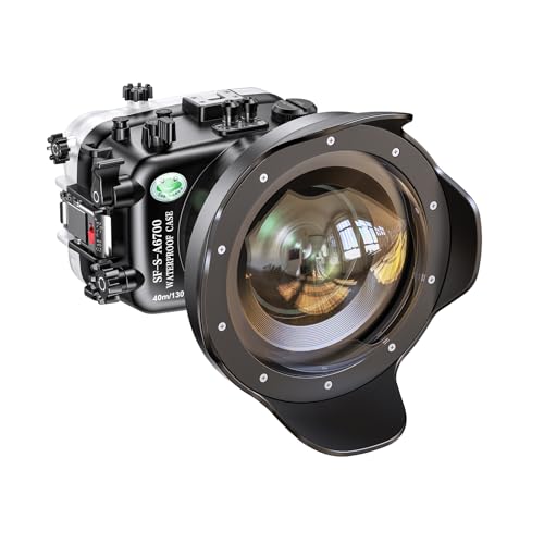 Sea frogs Unterwasser-Kameratasche kompatibel mit Sony A6700 16-35MM f/4 Mit Weitwinkelanschluss 40m/130ft Maximale Tauchtiefe Wasserdichtes Kameragehäuse zum Tauchen, Surfen, Rudern, Skifahren IPX8 Sea frogs Unterwasser-Kameratasche kompatibel mit Sony A6700 16-35MM f/4 Mit Weitwinkelanschluss 40m/130ft Maximale Tauchtiefe Wasserdichtes Kameragehäuse zum Tauchen, Surfen, Rudern, Skifahren IPX8 von Sea frogs