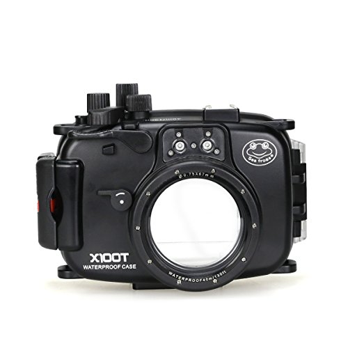 Unterwasser-Kamera-Gehäuse für Fujifilm X100T, 40 m, Unterwasserkamera, wasserdicht (Gehäuse + Rotfilter) von Sea frogs