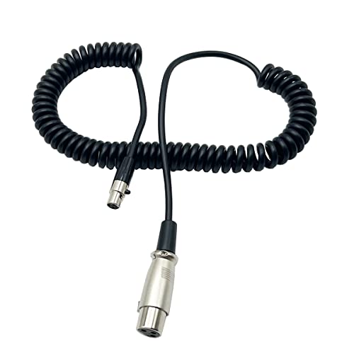 Seadream Mini-XLR auf XLR-Mikrofon-Spiralkabel, Mini-XLR 3-polige Buchse (TA3F) auf normale XLR-Buchse, Pro Reversfeder-Mikrofonkabel von Seadream