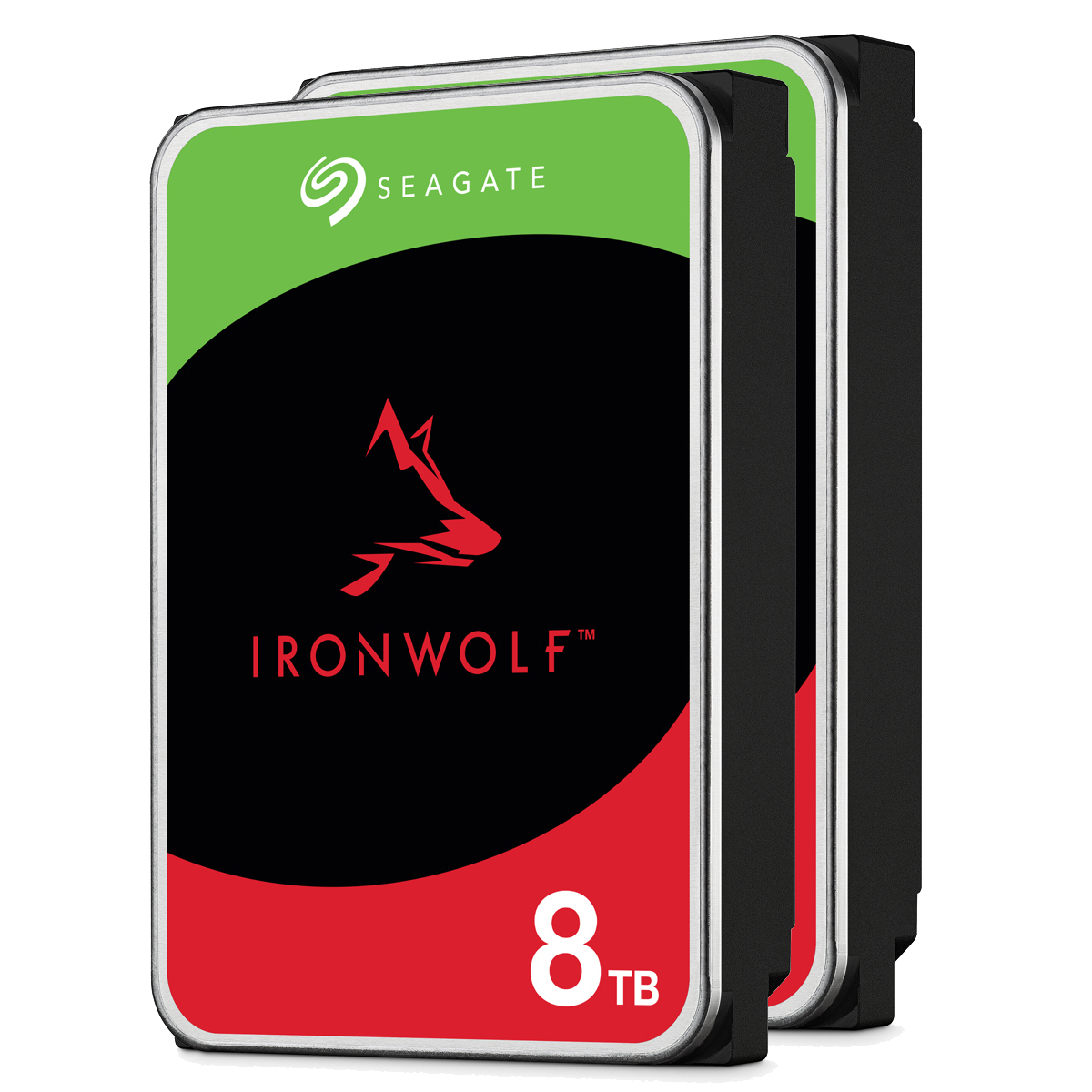 2er Pack Seagate IronWolf 8TB 3,5 Zoll SATA 6Gb/s - interne NAS Festplatte (CMR) von Seagate