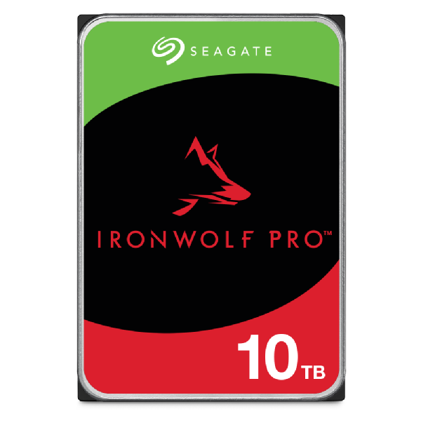 SEAGATE Ironwolf PRO Enterprise NAS HDD 10TB 7200rpm 6Gb/s SATA 256MB cache 8,9cm 3.5 24x7 für NAS & RAID Rackmount Systeme BLK (ST10000NT001) von Seagate