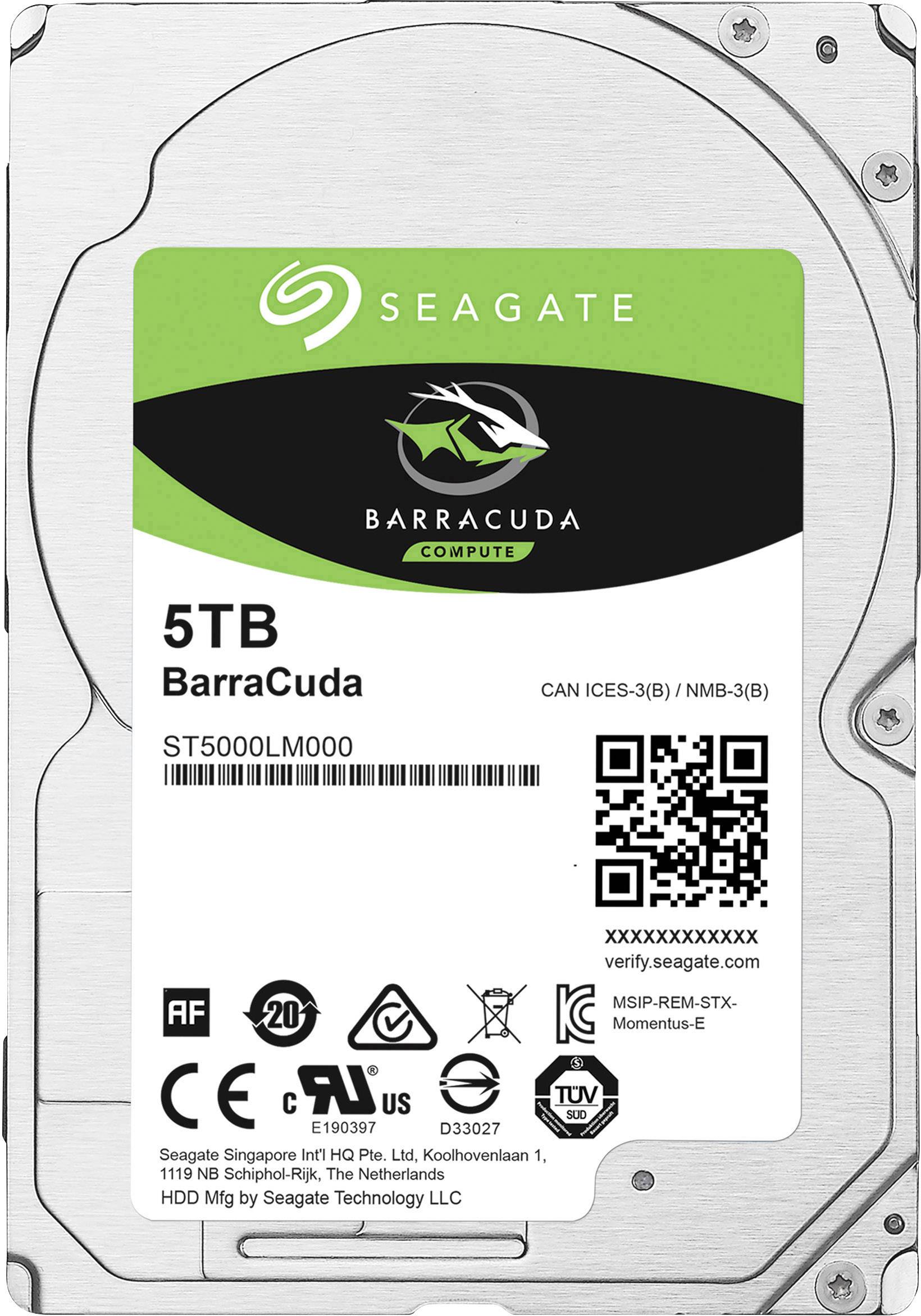 Seagate 6.3cm (2.5)   5TB SATA3 BarraCuda 5400 128MB 15mm intern von Seagate