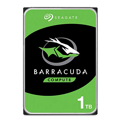 Seagate Barracuda 1TB interne Festplatte HDD, 3.5 Zoll, 7200 U/Min, 64 MB Cache, SATA 6 Gb/s, silber, FFP, Modellnr.: ST1000DMZ14 von Seagate
