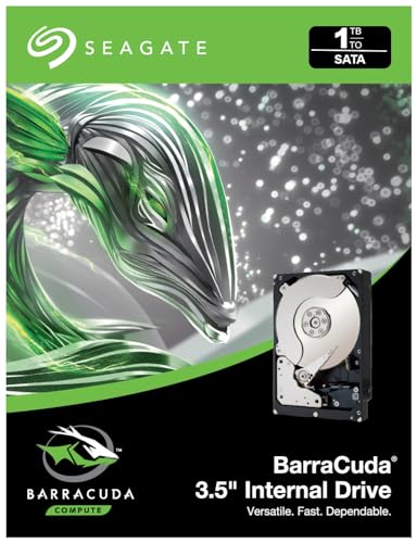 Seagate Desktop Barracuda 7200 1TB HDD 7200rpm SATA Serial ATA 6Gb/s NCQ 64MB Cache 3.5p BLK Single Pack von Seagate