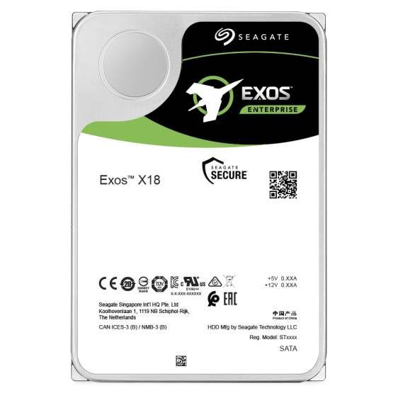 Seagate Exos X18 ST16000NM000J - Festplatte - 16TB - intern - SATA 6Gb/s - 7200 U/min - Puffer: 256MB (ST16000NM000J) von Seagate