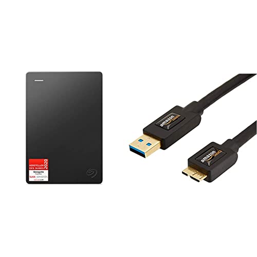 Seagate Expansion 5TB tragbare Externe Festplatte, 2.5 Zoll, USB 3.0, inkl. 2 Jahre Datenrettungsdienst, Modellnr.: STGX5000400 & Amazon Basics USB-3.0-Kabel, Typ A auf Micro-B, 1,8 Meter Seagate Expansion 5TB tragbare Externe Festplatte, 2.5 Zoll, USB 3.0, inkl. 2 Jahre Datenrettungsdienst, Modellnr.: STGX5000400 & Amazon Basics USB-3.0-Kabel, Typ A auf Micro-B, 1,8 Meter von Seagate