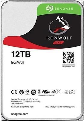 SEAGATE NAS HDD 12TB IronWolf 5900rpm 6Gb/s SATA 64MB cache 8,9cm 3.5 24x7 für NAS und RAID Rackmount Systeme BLK (ST12000VN0008) von Seagate