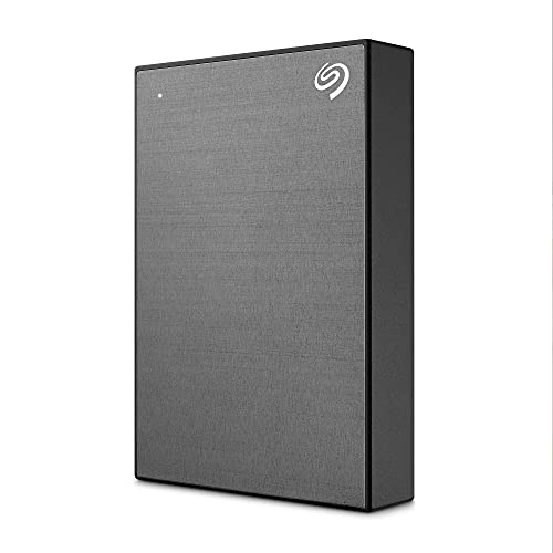 Seagate One Touch 5TB tragbare externe Festplatte, Hardwareverschlüsselung mit Kennwortzugriff, PC, Notebook & Mac, USB 3.0, Space Gray, inkl. 2 Jahre Rescue Service, Modellnr.: STKZ5000404 von Seagate