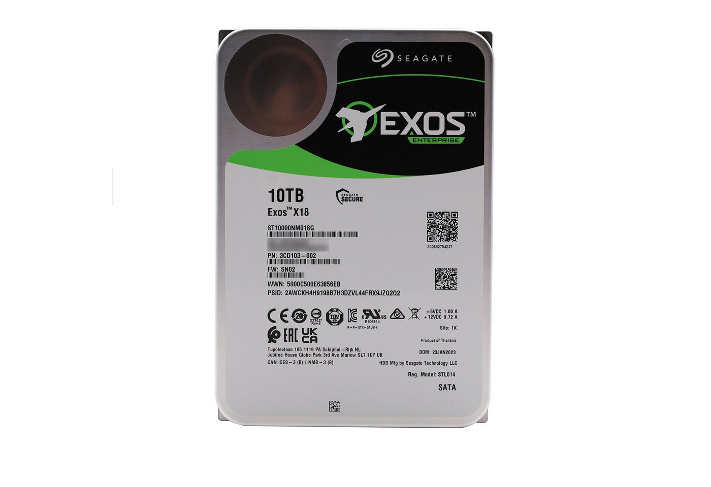 Seagate Seagate Exos X - X18 10TB, 512e/4Kn 3,5 interne Festplatte HDD ST100 interne HDD-Festplatte" von Seagate