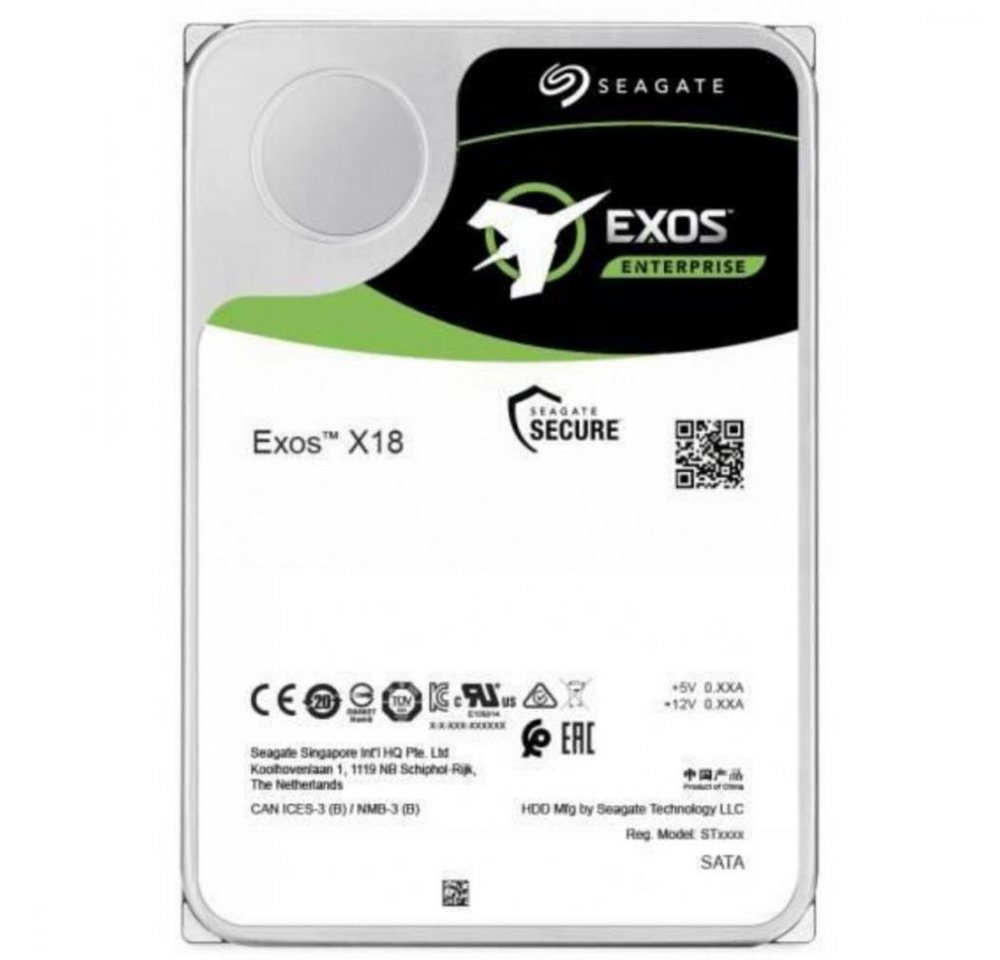 Seagate Seagate Exos X18 - 3.5 Zoll - 16000 GB - 7200 RPM interne HDD-Festplatte von Seagate
