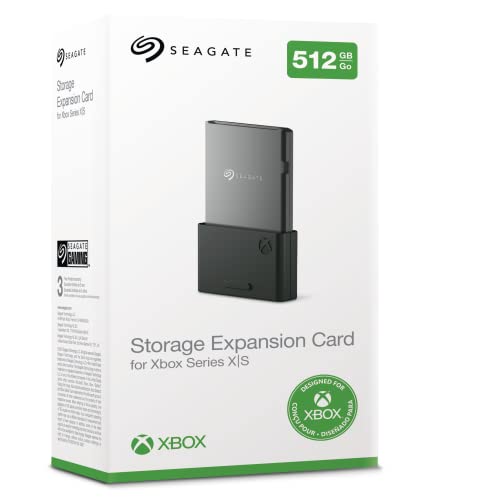 Seagate Speichererweiterungskarte Xbox Series X|S 512GB SSD, Plug and Play NVMe-Erweiterungs-SDD Xbox Series X|S, offiziel lizensiert, inkl. 3 Jahre Rescue Service, Modellnr.: STJR512400 von Seagate