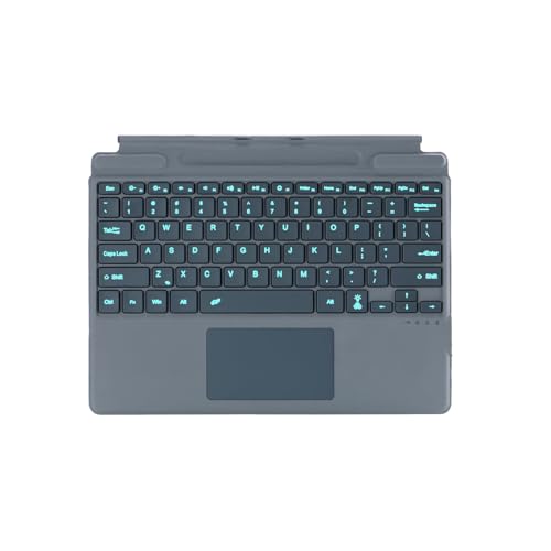 Seagtigau QWERTY Layout Tastatur für Microsoft Surface Pro 11,Pro 10,Pro 9,Pro 8,Pro X,13 Zoll, Bluetooch Type Cover mit Multi-Touch Trackpad, Hintergrundbeleuchtung, Ultra Silm (Grau) von Seagtigau