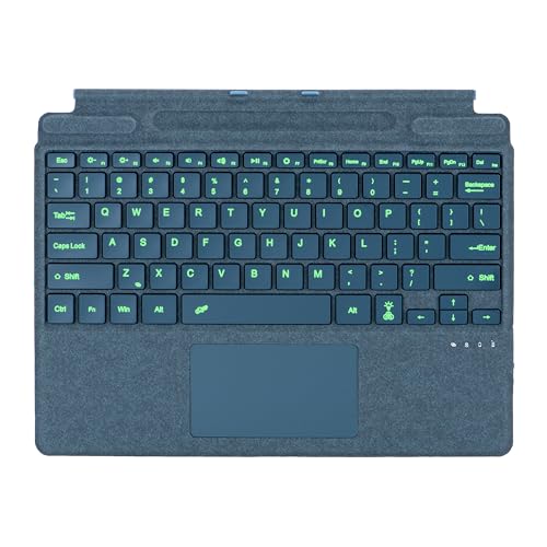 Seagtigau QWERTY Layout Tastatur für Microsoft Surface Pro 11,Pro 10,Pro 9,Pro 8,Pro X,13 Zoll, Bluetooch Type Cover mit Multi-Touch Trackpad, Hintergrundbeleuchtung, Ultra Silm (Kobaltblau) von Seagtigau