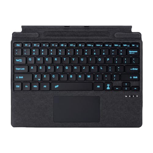 Seagtigau QWERTY Layout Tastatur für Microsoft Surface Pro 11,Pro 10,Pro 9,Pro 8,Pro X,13 Zoll, Bluetooch Type Cover mit Multi-Touch Trackpad, Hintergrundbeleuchtung, Ultra Silm (Schwarz) von Seagtigau