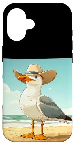 Cooler Möwe und Cowboyhut für Ranch- und Urlaubsliebhaber Hülle für iPhone 16 von Seagull Cowboy