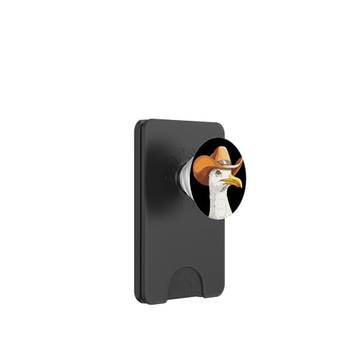 Hübsches Möwen-Kostüm im Cowboy-Look für Mann und Frau PopSockets PopWallet für MagSafe Hübsches Möwen-Kostüm im Cowboy-Look für Mann und Frau PopSockets PopWallet für MagSafe von Seagull Cowboy