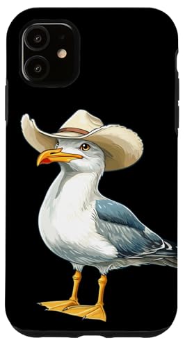 Lasso the Laughs with This Silly Bird für Strandliebhaber Hülle für iPhone 11 von Seagull Cowboy